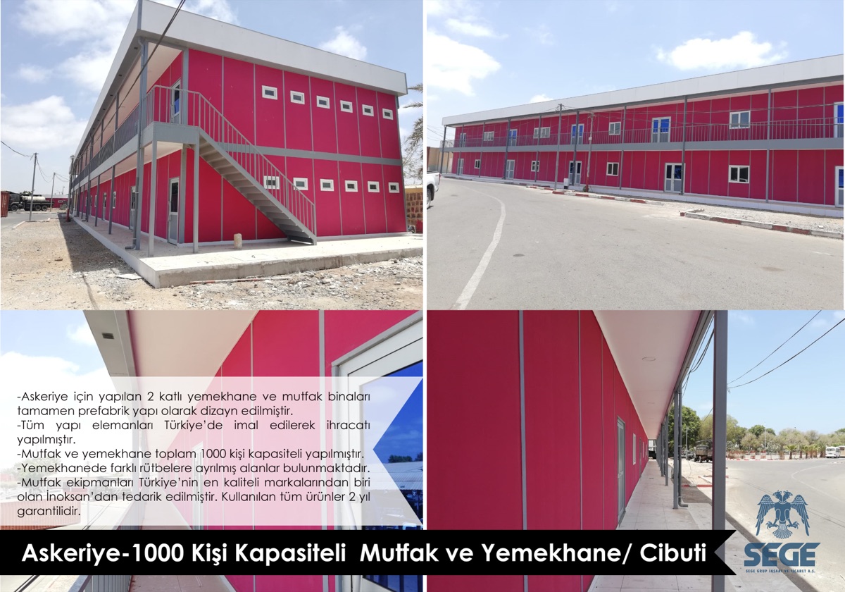 Cibuti'de tamamlanan 1.000 kişilik askerî mutfak ve yemekhane binası